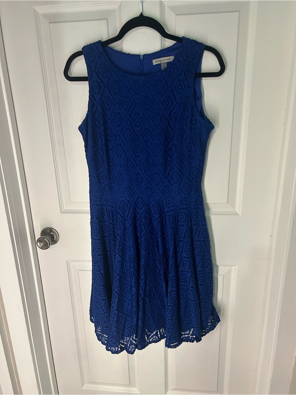 Danny & Nicole Cobalt Blue Lace Dress